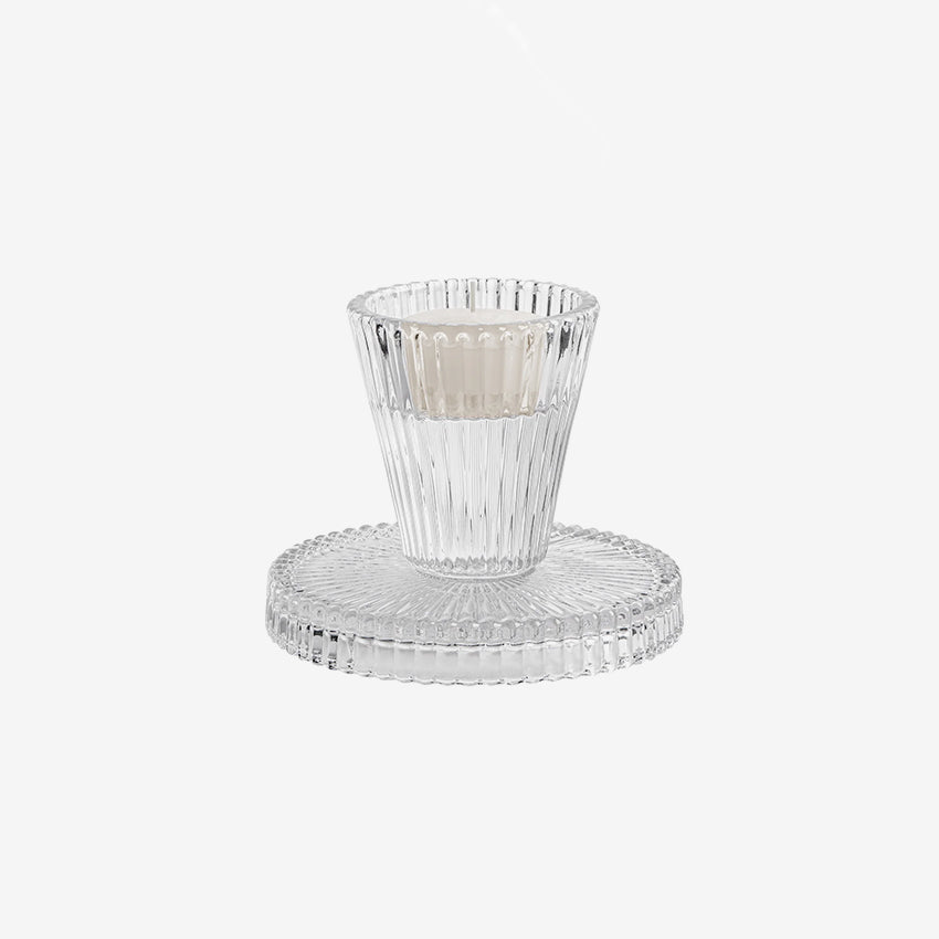 Torre & Tagus | Anya Faceted Glass Reversible Pillar/Tealight Candle Holder