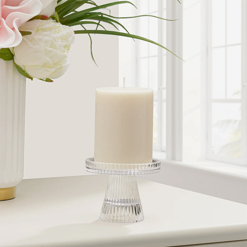 Torre & Tagus | Anya Faceted Glass Reversible Pillar/Tealight Candle Holder