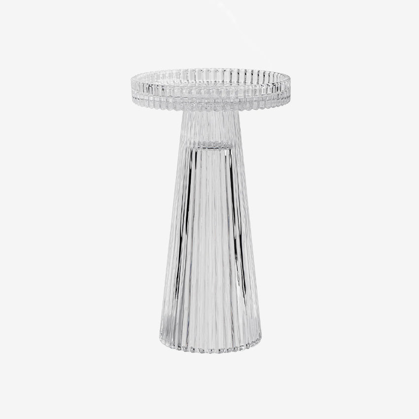 Torre & Tagus | Anya Faceted Glass Reversible Pillar/Tealight Candle Holder
