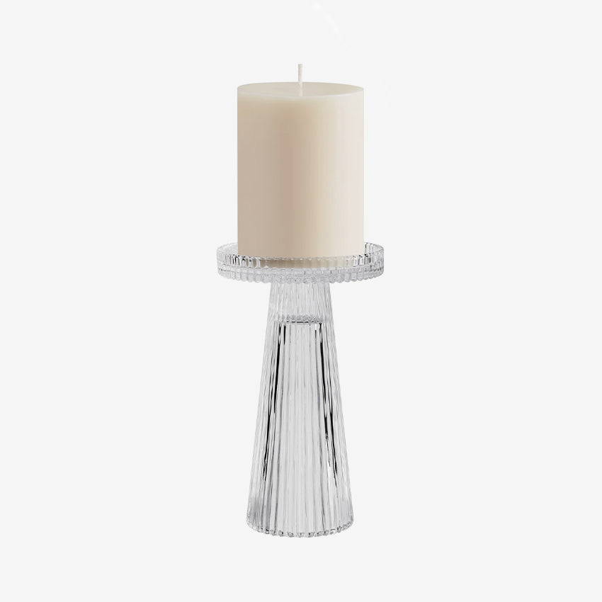 Torre & Tagus | Anya Faceted Glass Reversible Pillar/Tealight Candle Holder