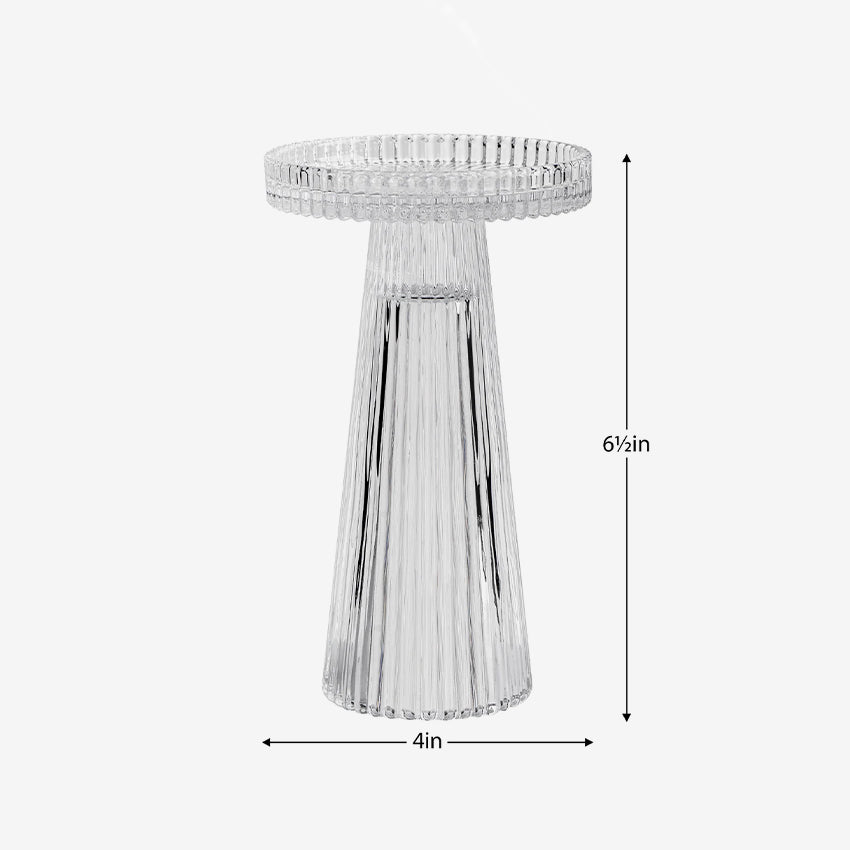 Torre & Tagus | Anya Faceted Glass Reversible Pillar/Tealight Candle Holder