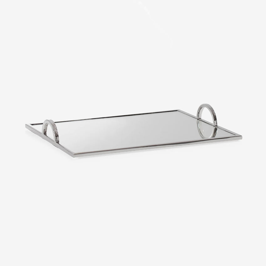 Torre & Tagus | Lux Rectangle Stainless Steel Mirror Tray