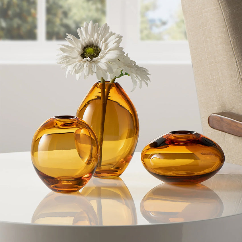 Torre & Tagus | Mini Vase Lustre en verre assorti - Lot de 3