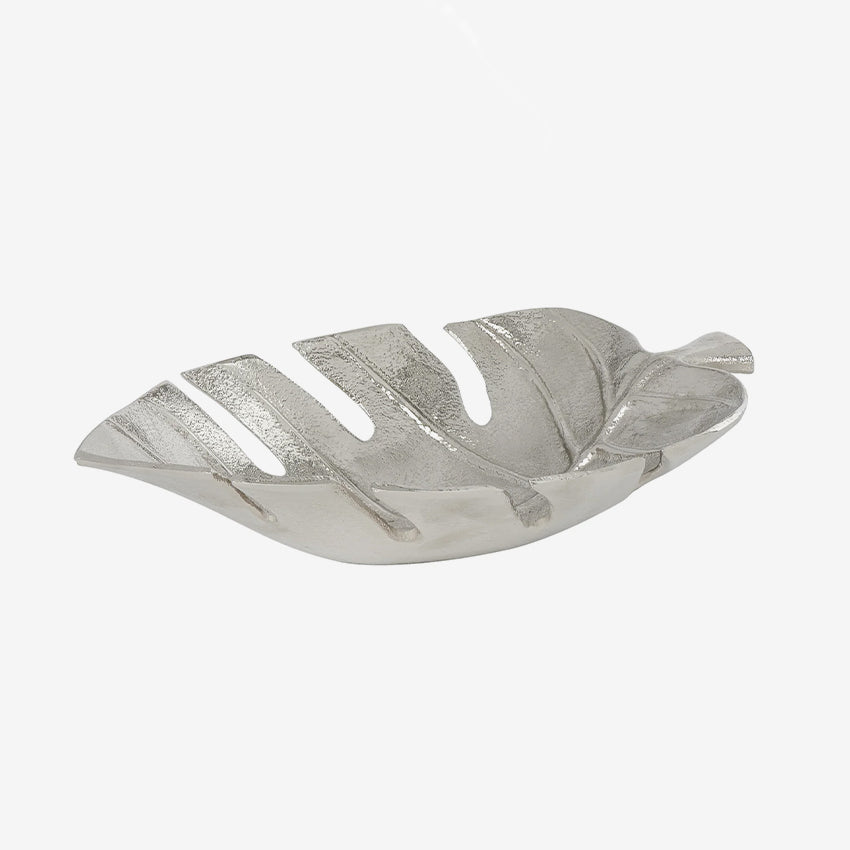 Torre & Tagus | Monstera Leaf Aluminum Decor Bowl