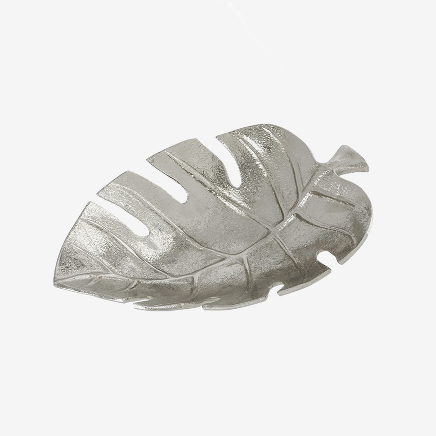 Torre & Tagus | Monstera Leaf Aluminum Decor Bowl