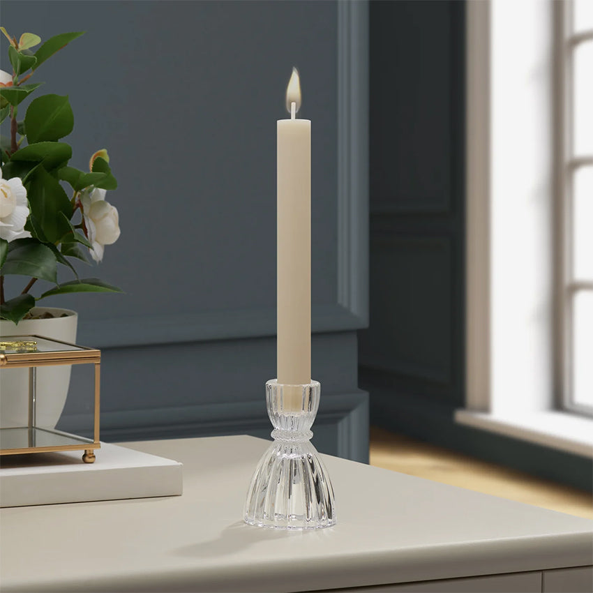 Torre & Tagus | Olivia Faceted Glass Taper Candle Holder