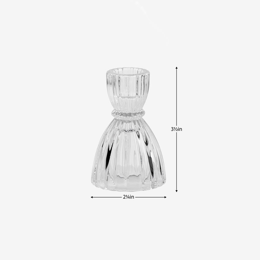 Torre & Tagus | Olivia Faceted Glass Taper Candle Holder