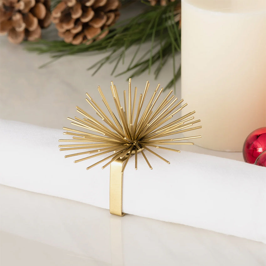Torre & Tagus | Spike Pod Napkin Ring - Gold