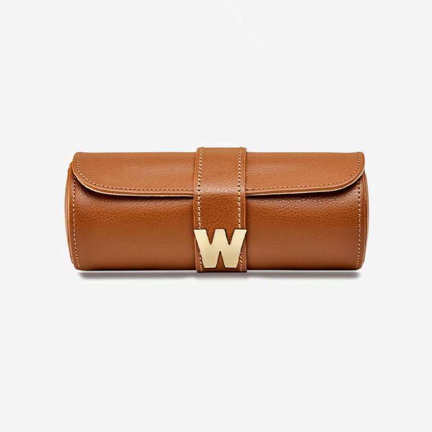 Wolf | Cassandra Jewelry Watch Roll - Cognac