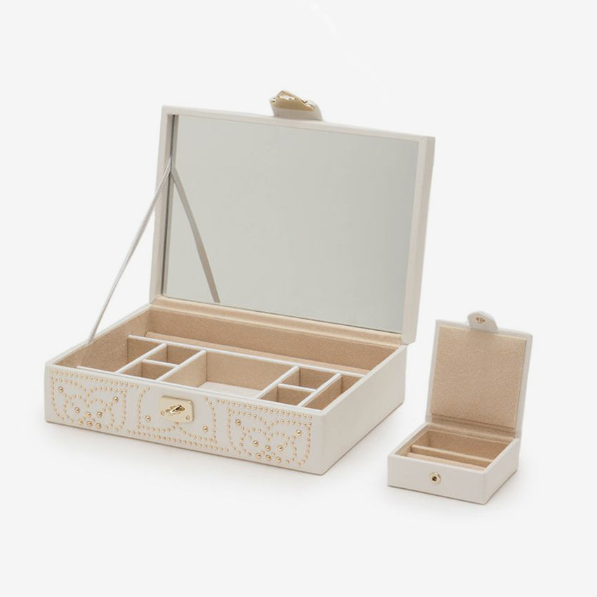 Wolf 1834 | Marrakesh Small Jewelry Box - Cream