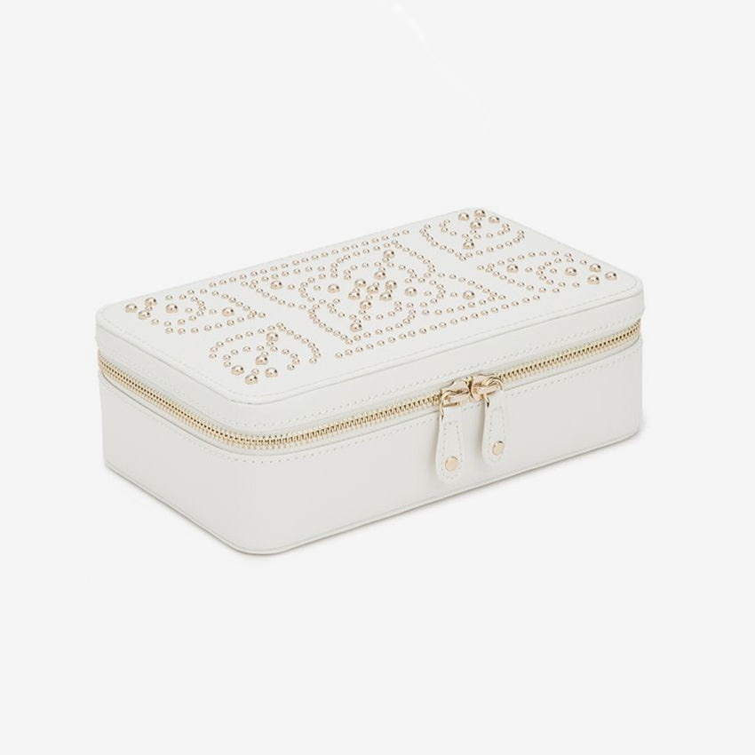 Wolf 1834 | Marrakesh Zip Travel Case - Cream