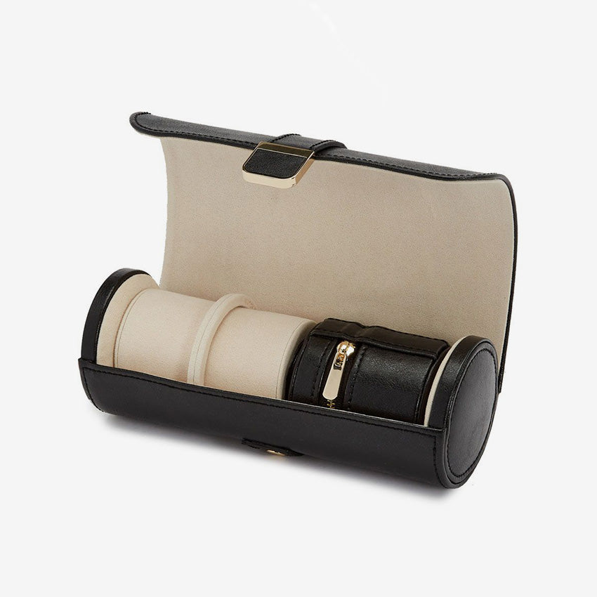 Wolf 1834 | Palermo Double Watch Roll + Jewelry Pouch