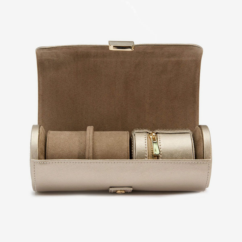 Wolf 1834 | Palermo Double Watch Roll + Jewelry Pouch