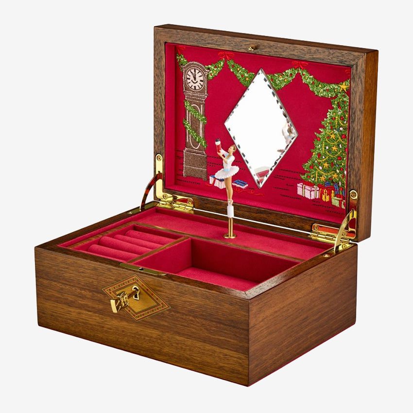 Wolf | Nutcracker Musical Jewellery Box - Walnut Wood