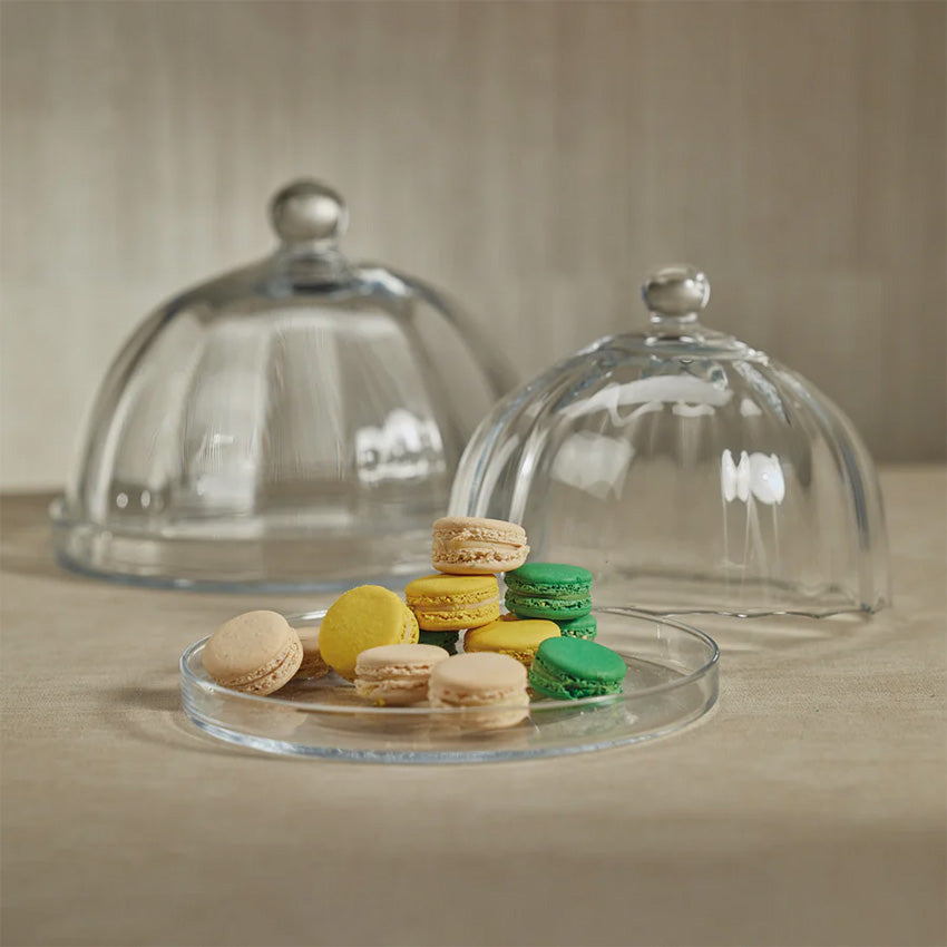 Zodax | Loulou Optic Pastry Glass Plate with Cloche - Large