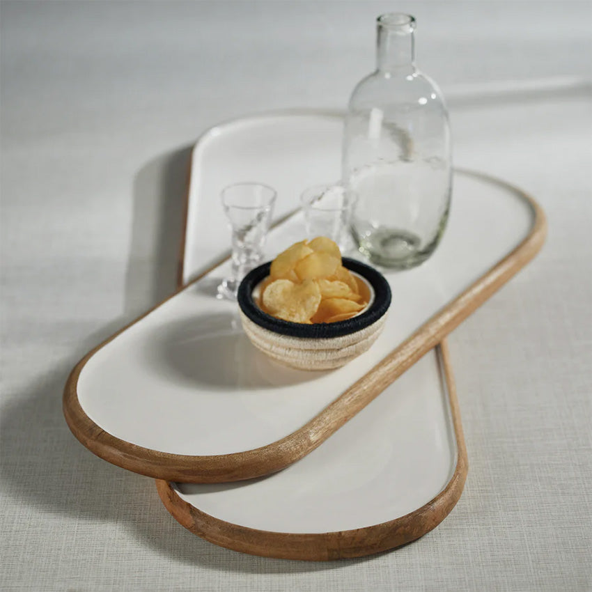 Zodax | Maresias Mango Wood Oval Serving Tray / Platter