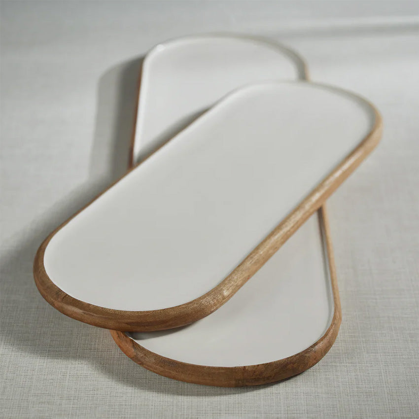 Zodax | Maresias Mango Wood Oval Serving Tray / Platter