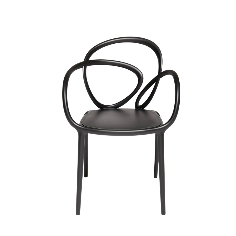 Maison Lipari Loop Chair Without Cushion - Set of 2 pieces Black  QEEBOO.