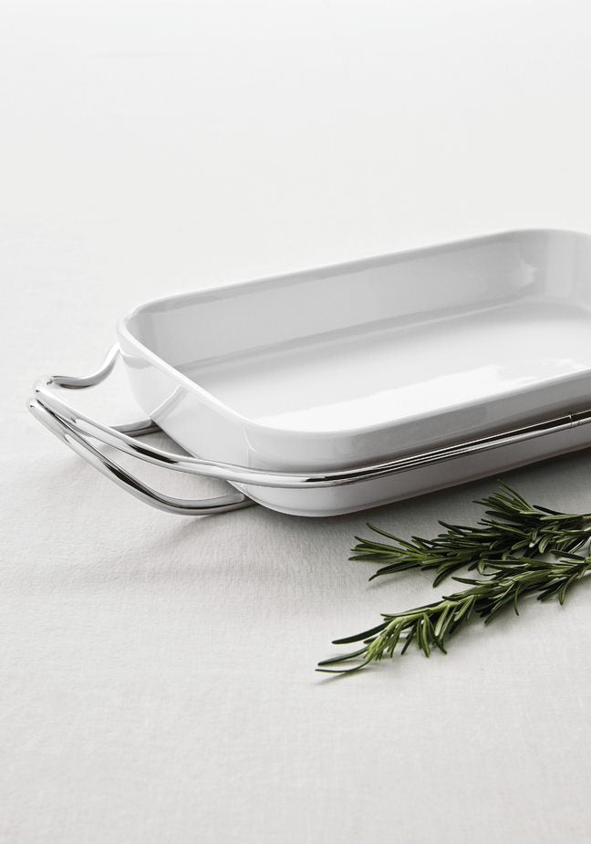 Sambonet | New Living Set de vaisselle rectangulaire en porcelaine