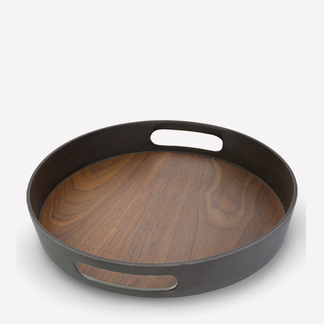 Brilliant | Round Coffee Tray - Walnut