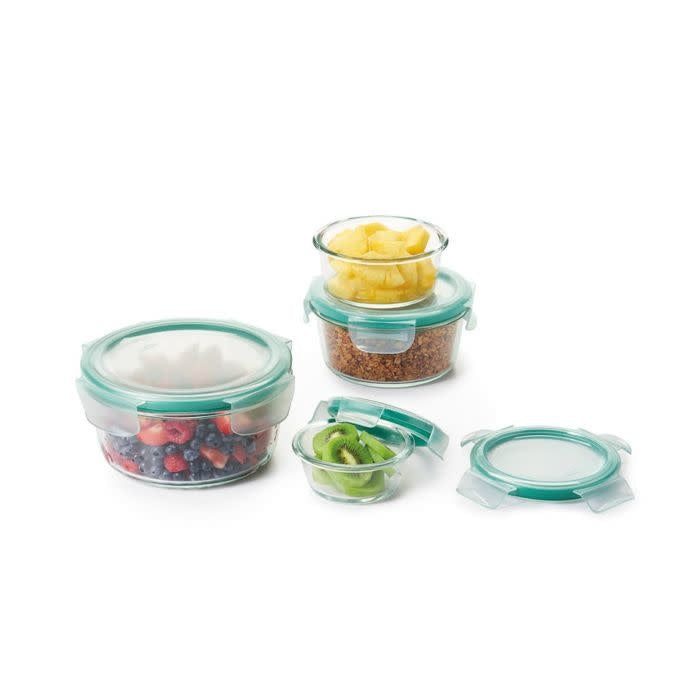 Maison Lipari Snap Container Glass Set Of 8 Pieces  OXO.