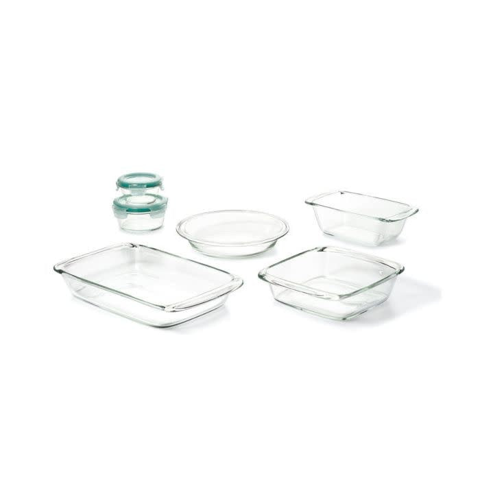 Maison Lipari Glass Bake Serve & Store Set Of 8 Pieces  OXO.