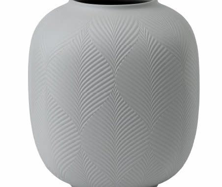 Maison Lipari Folia Jasper Rounded Vase Dove Grey 8.3"  WEDGWOOD.