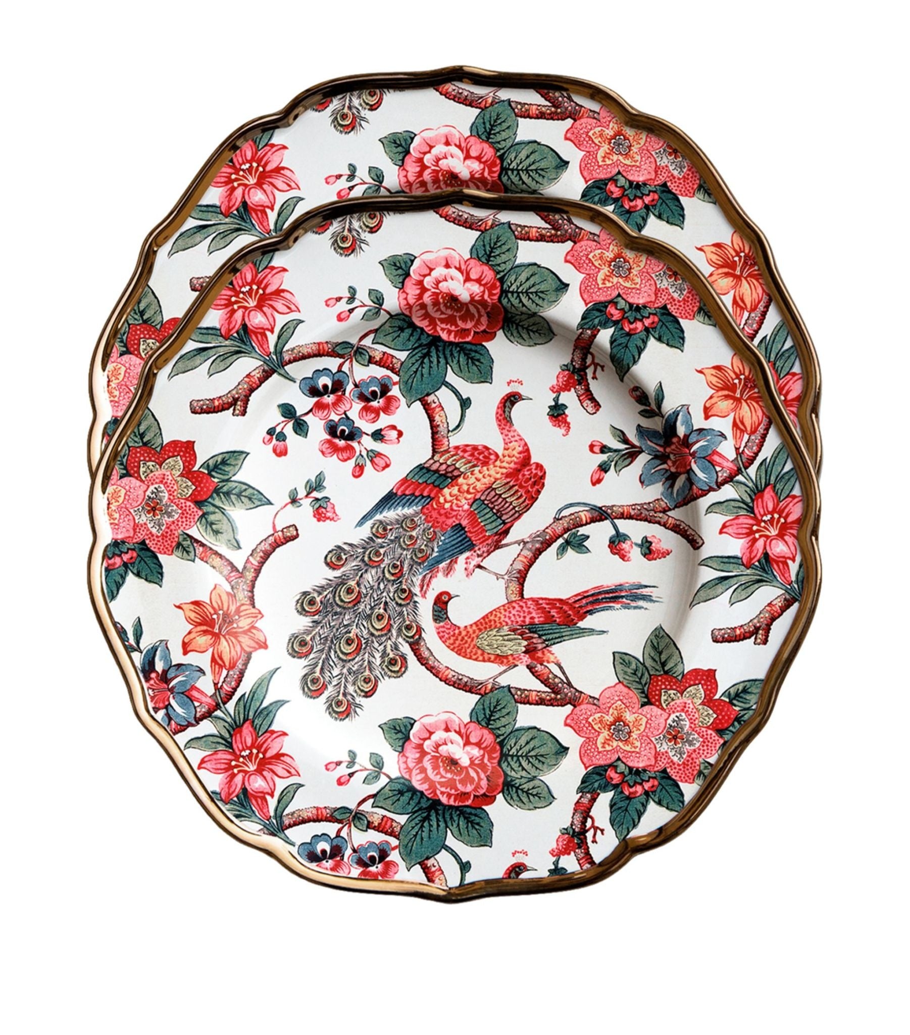 Maison Lipari LA DOUBLE J Dessert Plates Set of 2 | Porcelain | Pavone | 20x20 cm  LA DOUBLE J.