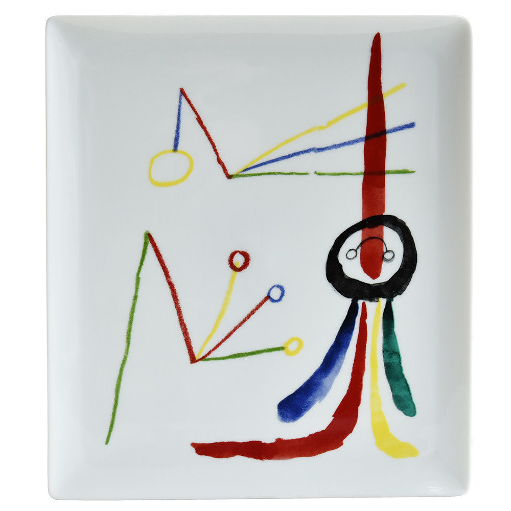 Maison Lipari A Toute Epreuve - Joan Miro Rectangular Tray 10.5" X 9.3"  BERNARDAUD.