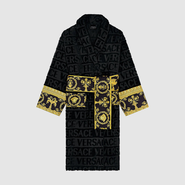 Versace Home | I Love Baroque Bathrobe - Black & Gold