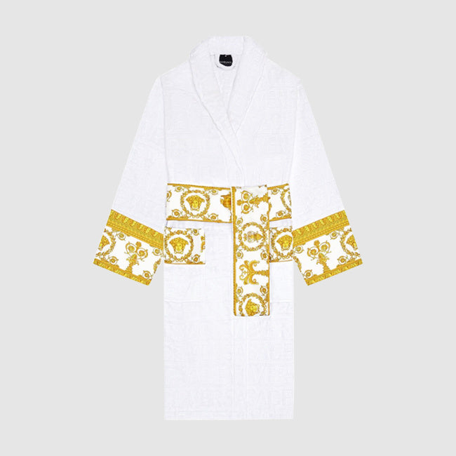 Versace | I Love Baroque Bathrobe - White & Gold