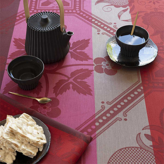 Maison Lipari Hacienda Coated Tablecloth - Red  LE JACQUARD FRANCAIS.