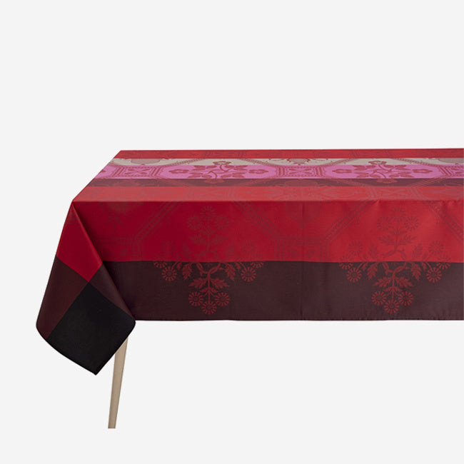Maison Lipari Hacienda 69x126” Coated Tablecloth - Red  LE JACQUARD FRANCAIS.