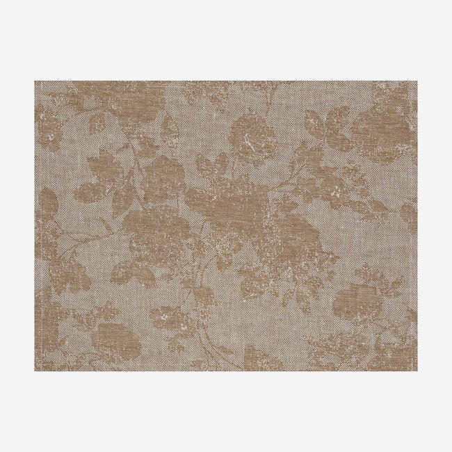 Maison Lipari Casual Flower Coated Placemat - Brown  LE JACQUARD FRANCAIS.