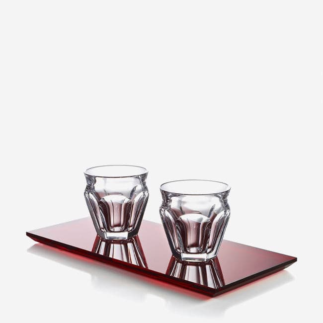 Maison Lipari Harcourt Red Tray Coffee Set  BACCARAT.