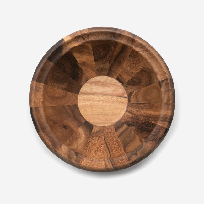 Maison Lipari Acacia Large Salad Bowl - Brown  IRONWOOD.