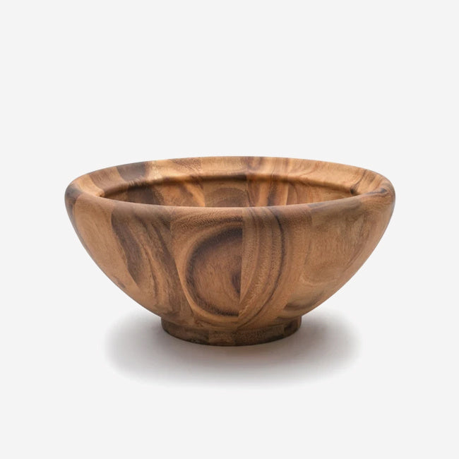 Maison Lipari Acacia Large Salad Bowl - Brown  IRONWOOD.