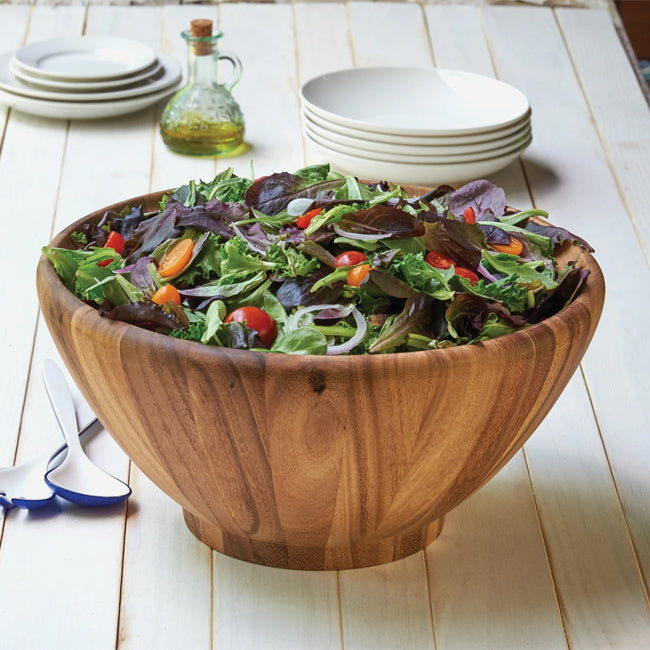 Maison Lipari Acacia XL Salad Bowl - Brown  IRONWOOD.