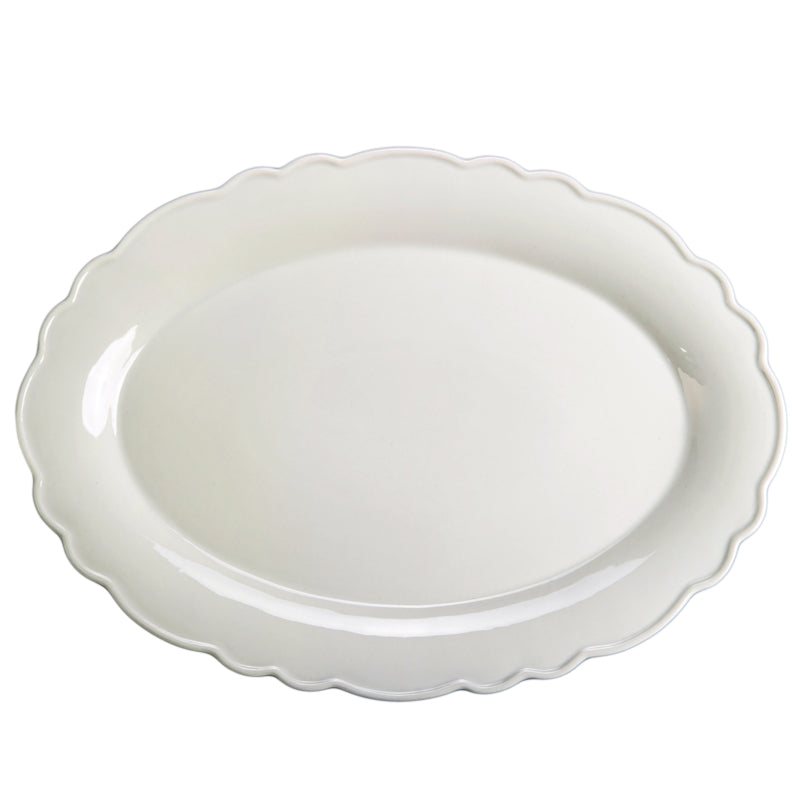 Bia | Pembrooke Oval Platter White Porcelain L: 11.5 in W: 16 in