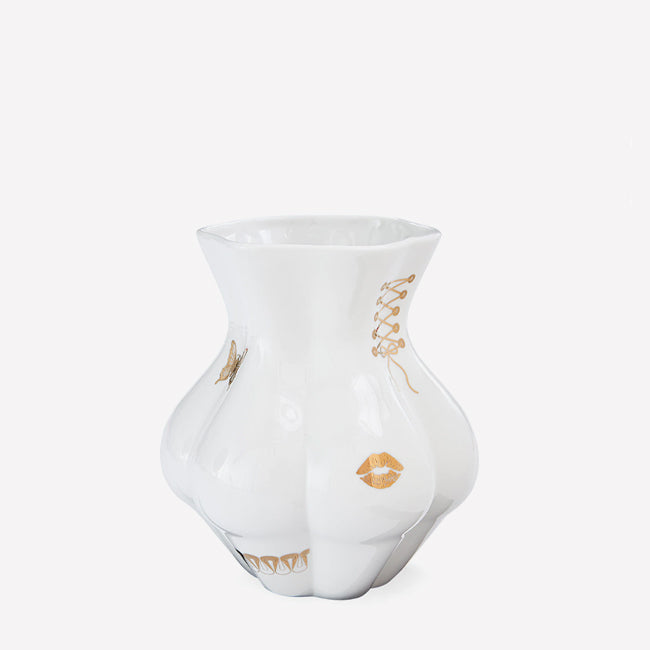Maison Lipari Gilded Muse Kiki's Derriere Vase - White & Gold  JONATHAN ADLER.