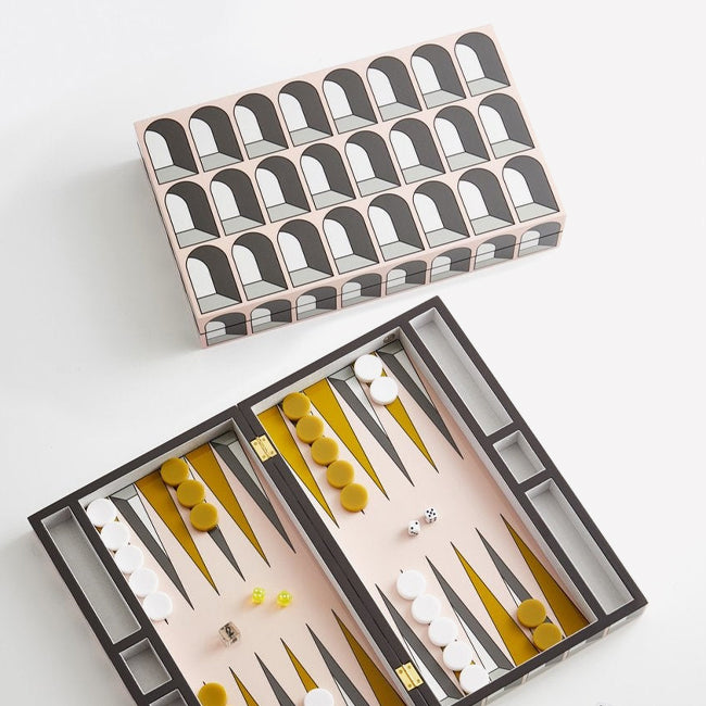 Maison Lipari Arcade Backgammon Set  JONATHAN ADLER.