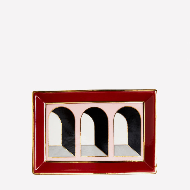 Maison Lipari Arcade Rectangle Tray Pink  JONATHAN ADLER.