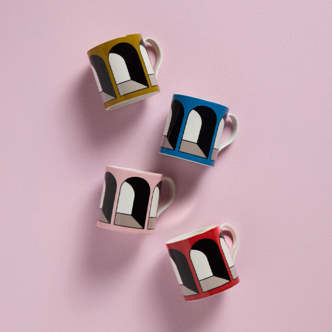 Maison Lipari Boxed Set of 4 Arcade Mugs  JONATHAN ADLER.