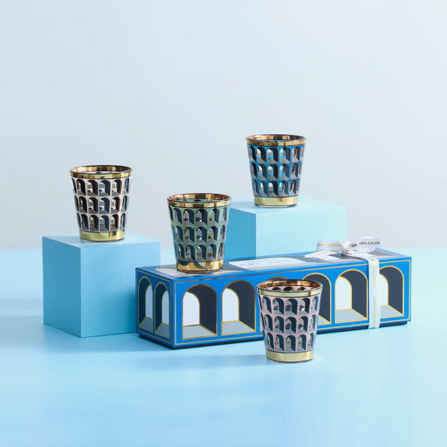Maison Lipari Boxed Set of 4 Arcade Glasses  JONATHAN ADLER.