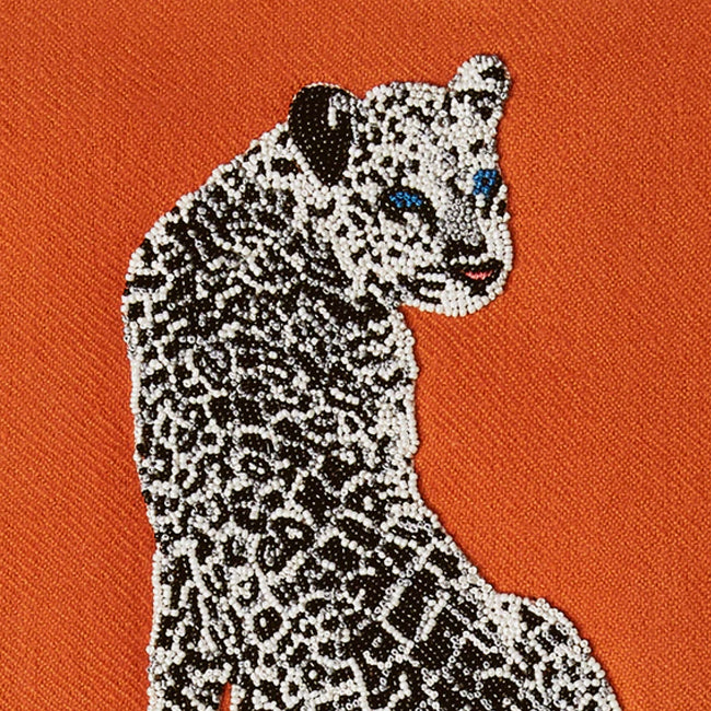 Maison Lipari Leopard Throw - Orange  JONATHAN ADLER.