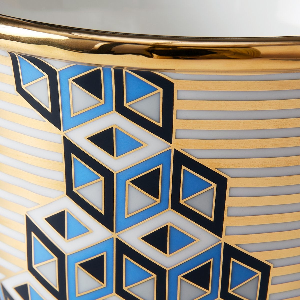 Maison Lipari Versailles Blocks Bowl Blue  JONATHAN ADLER.