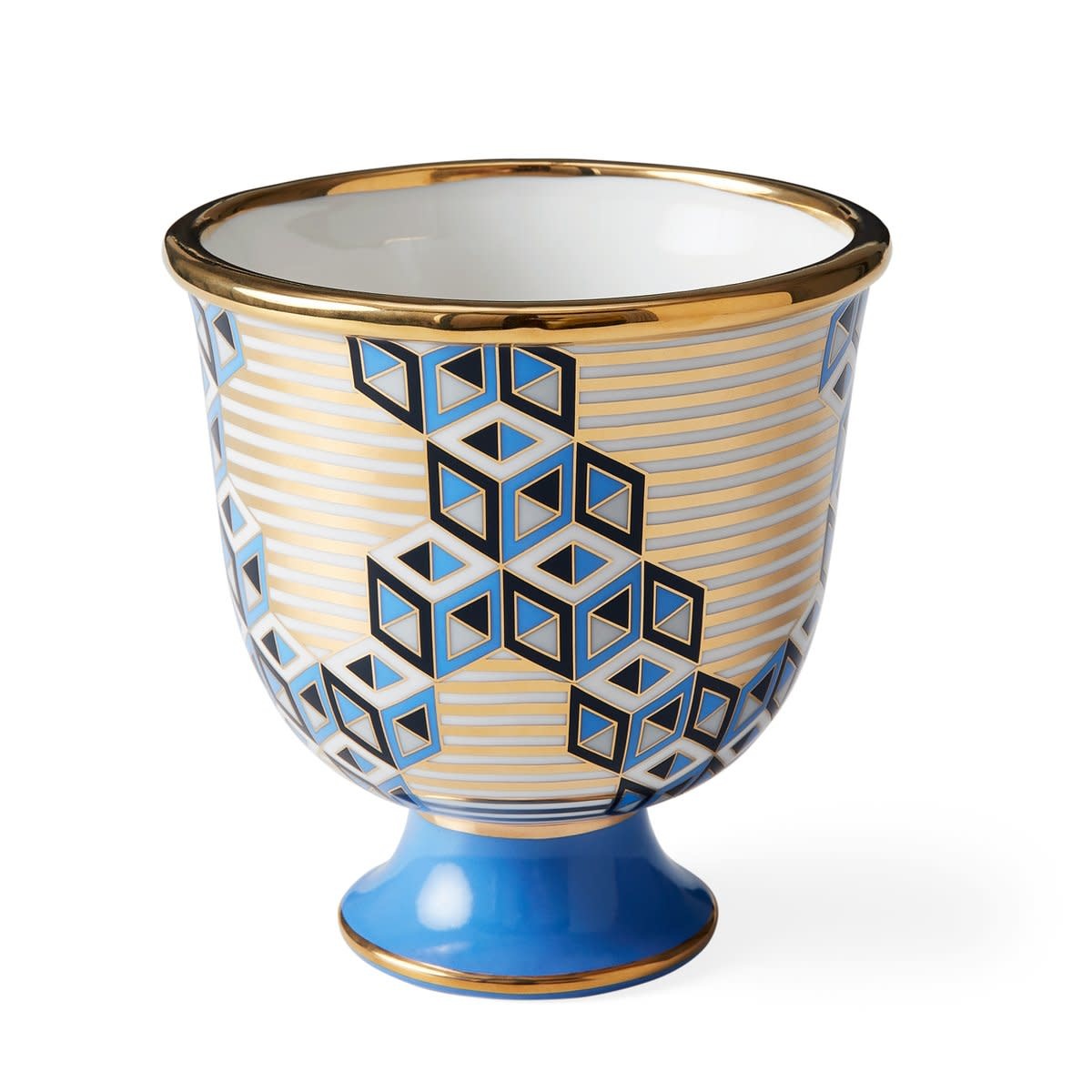Maison Lipari Versailles Blocks Bowl Blue  JONATHAN ADLER.