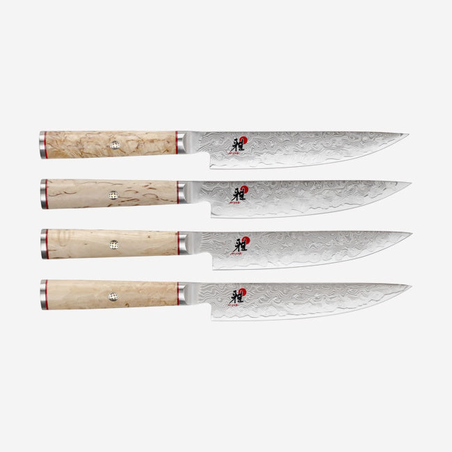 Maison Lipari Birchwood 4Pc Steak Knife Set  MIYABI.