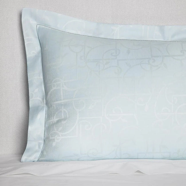 Maison Lipari Graticcio King Sham 21X36'' Aquamarine  SFERRA.