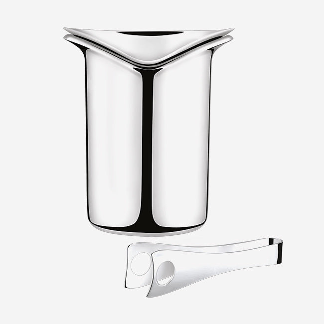 Maison Lipari Wine & Bar Ice Bucket with Tongs - Silver  GEORG JENSEN.